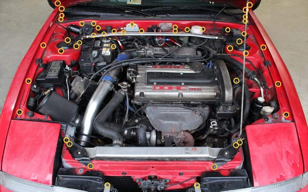 Eagle 1G Talon DSM (1990-1994) Titanium Full Engine Bay Kit