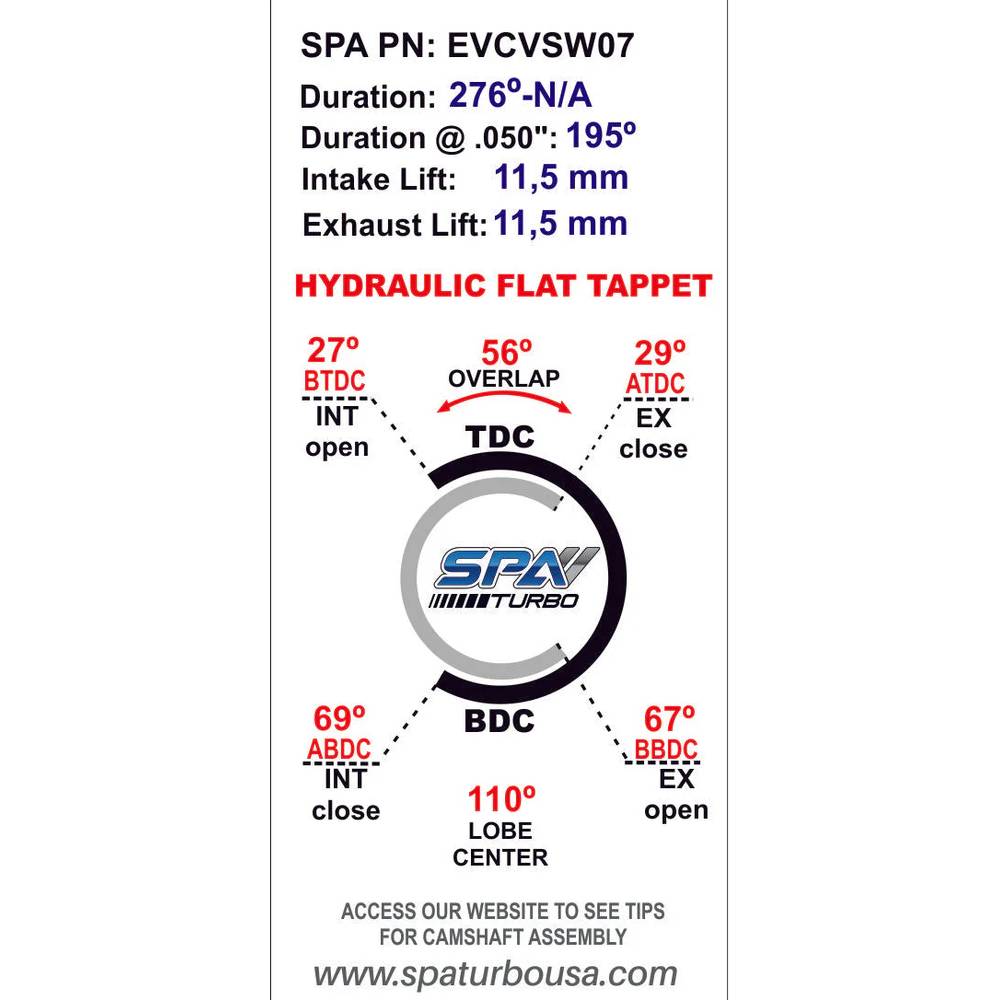 VW 8V 276 N/A application hydraulic tappets performance camshaft + High Compression Head Gasket - 0.5mm + 118mm head stud set