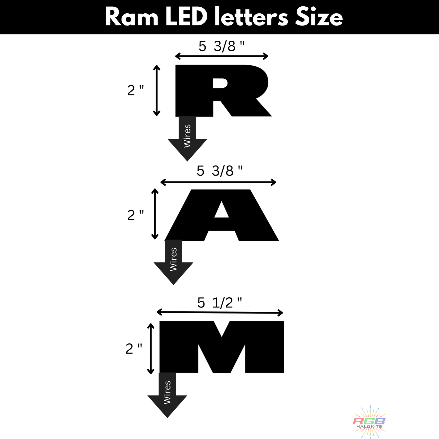 Ram LED Emblem: (Multicolor Flow) 2019-2024