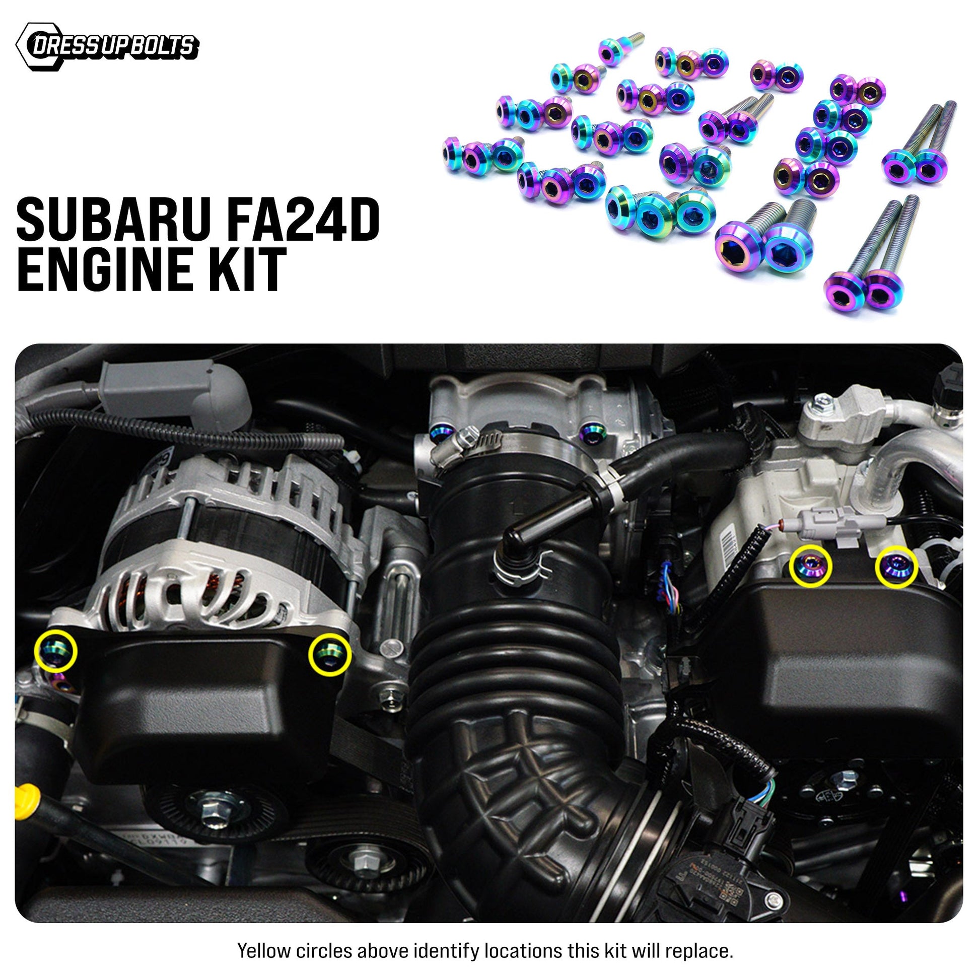 Titanium Hardware Engine Kit - Subaru FA24D Engine