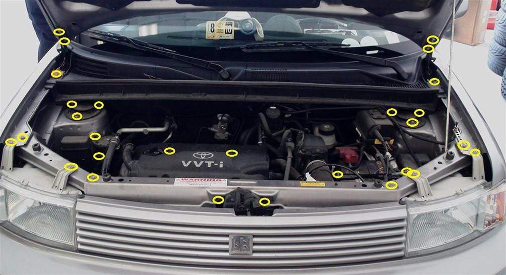 Scion xB (2004-2006) Titanium Engine Bay Kit