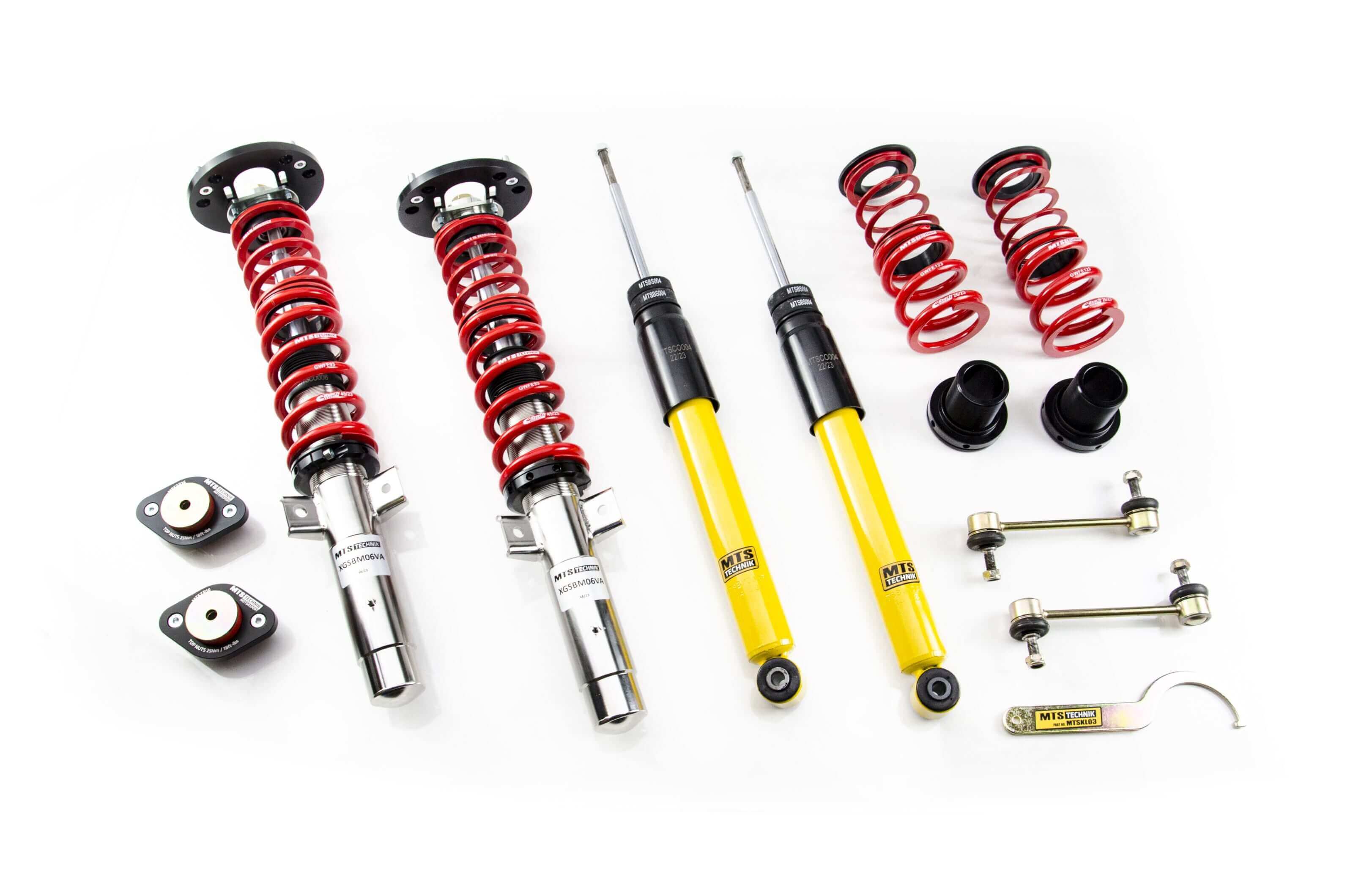 MTS Technik Street Series Coilover Kit - With Rear Axle Top Mount for 2001-2005 BMW 330i (E46)