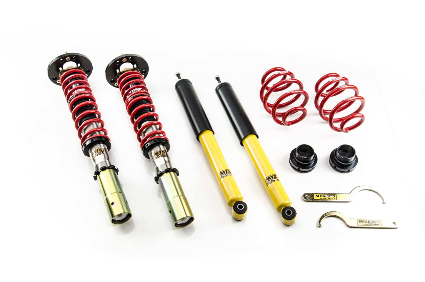 MTS Technik Comfort Series Coilover Kit - Without Rear Axle Top Mount, Inox Housing, 51mm Strut for 1985-1993 BMW 325e (E30)