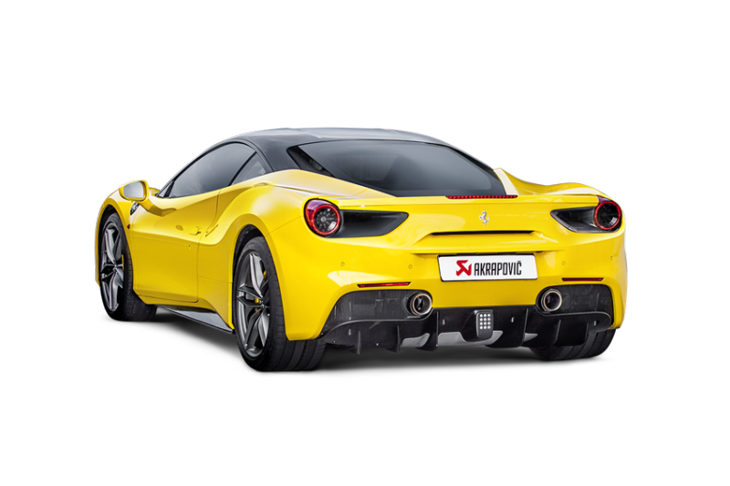 Akrapovic 16-17 Ferrari 488 GTB/488 Spyder Slip-On Line (Titanium) w/ Carbon Tips MTP-FE488H