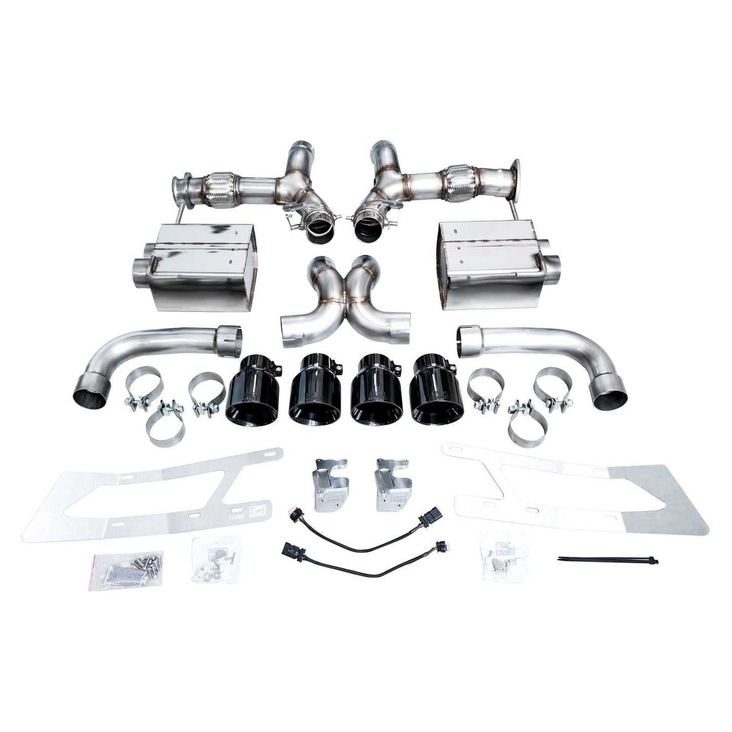 AWE 2023+ C8 Corvette Z06 SwitchPath Cat-Back Exhaust - Diamond Black Tips