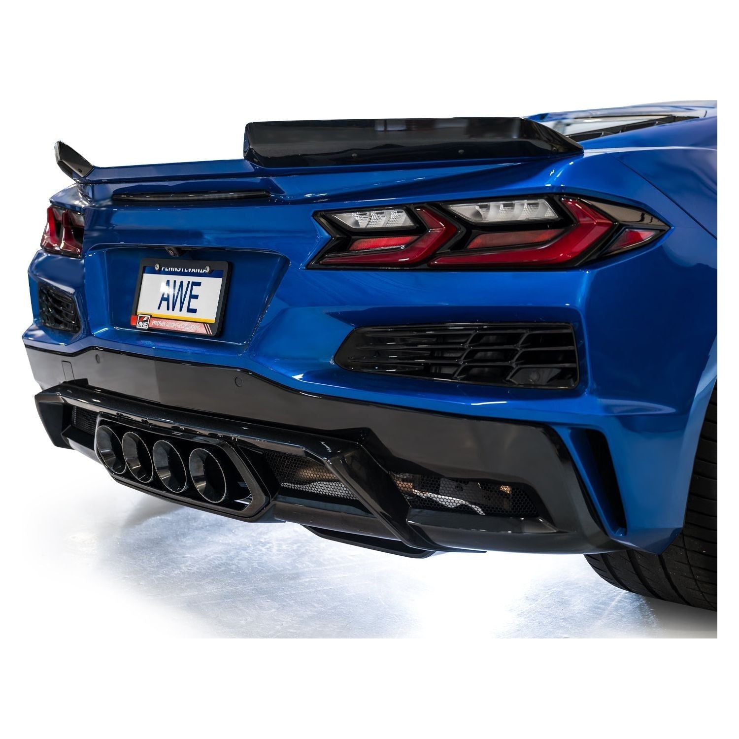 AWE 2023+ C8 Corvette Z06 SwitchPath Cat-Back Exhaust - Diamond Black Tips