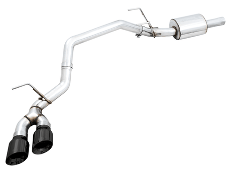 AWE Tuning AWE 0FG Single Side Exit Catback Exhaust for 4th Gen RAM 1500 5.7L (without bumper cutouts) - Dual Diamond BlackTips