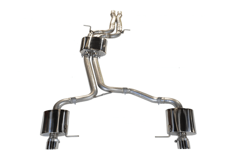 AWE Tuning AWE Non-Resonated Exhaust System (Downpipe-Back) for 8R Q5 3.2L - Diamond Black Tips