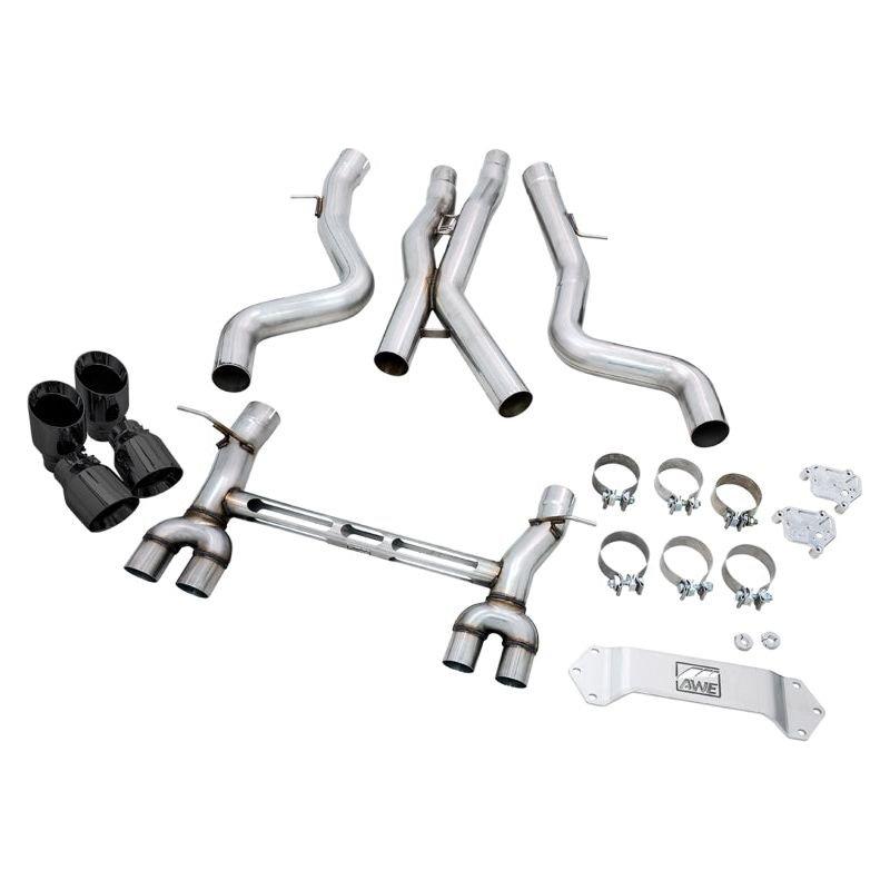 AWE Tuning BMW F8X M3/M4 Track Edition Catback Exhaust - Diamond Black Tips