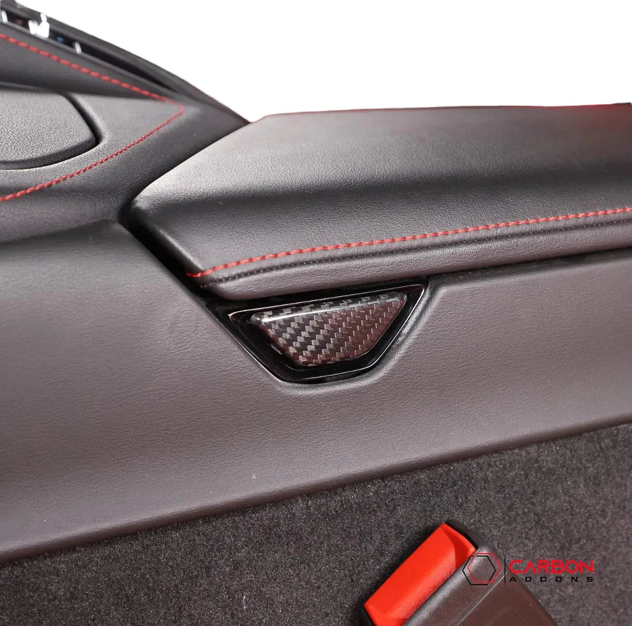 C8 Corvette Carbon Fiber Arm Rest Button & trim Cover