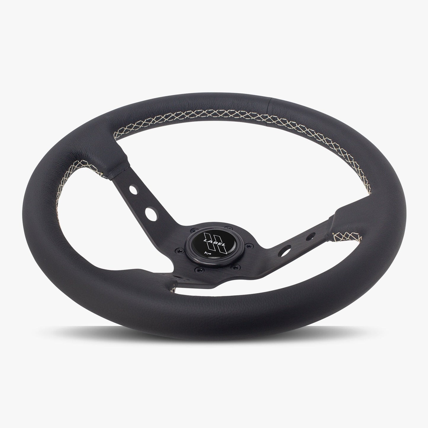 The Daytona | Black Leather | Black Spoke | White Stitch