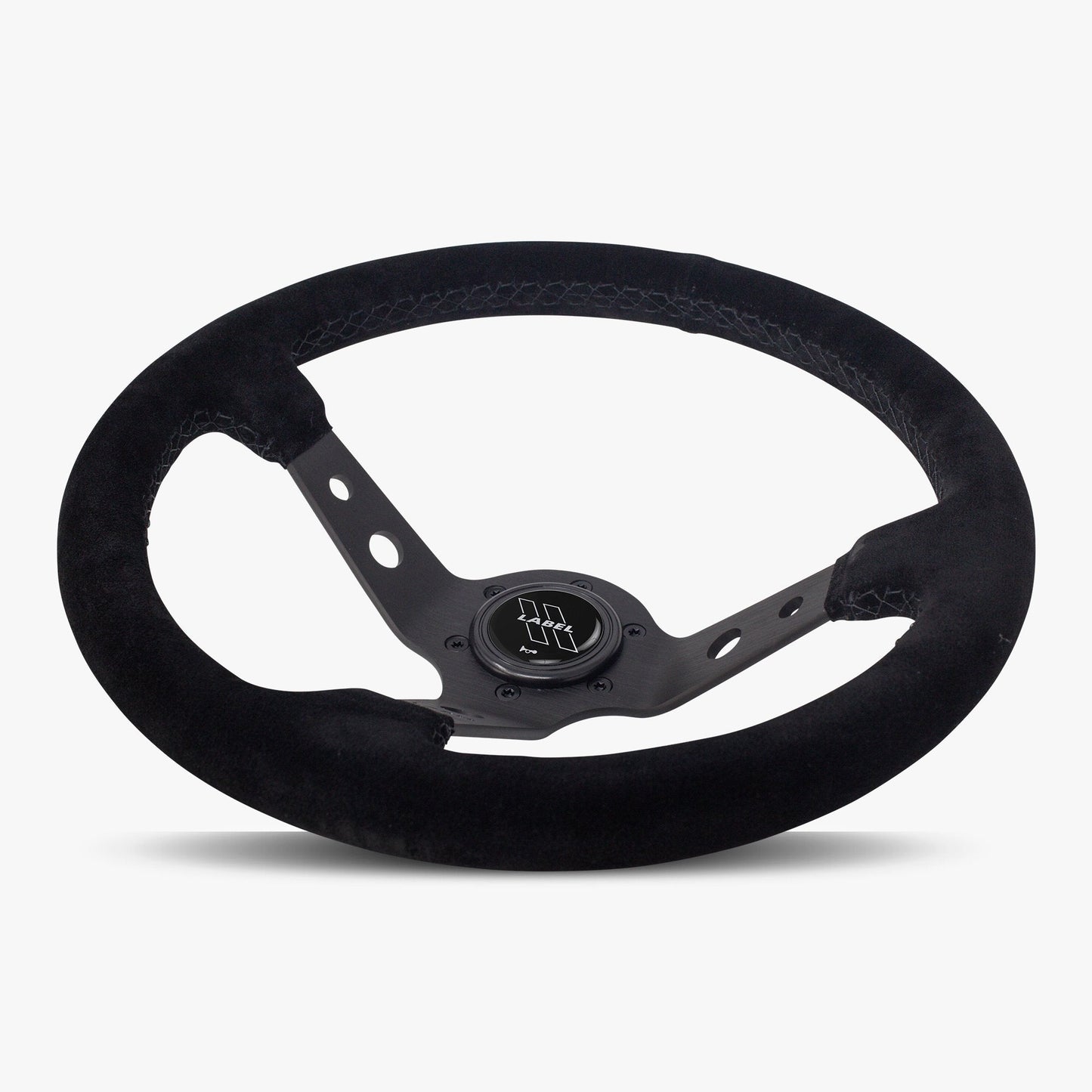 The Daytona | Black Alcantara Suede | Black Spoke | Black Stitch