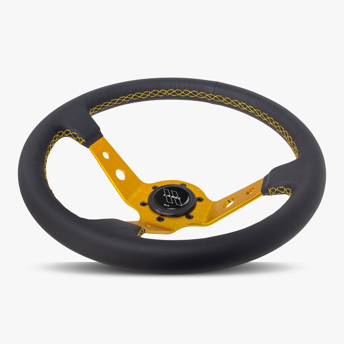 The Daytona | Black Leather | Gold Spoke | Gold Stitch