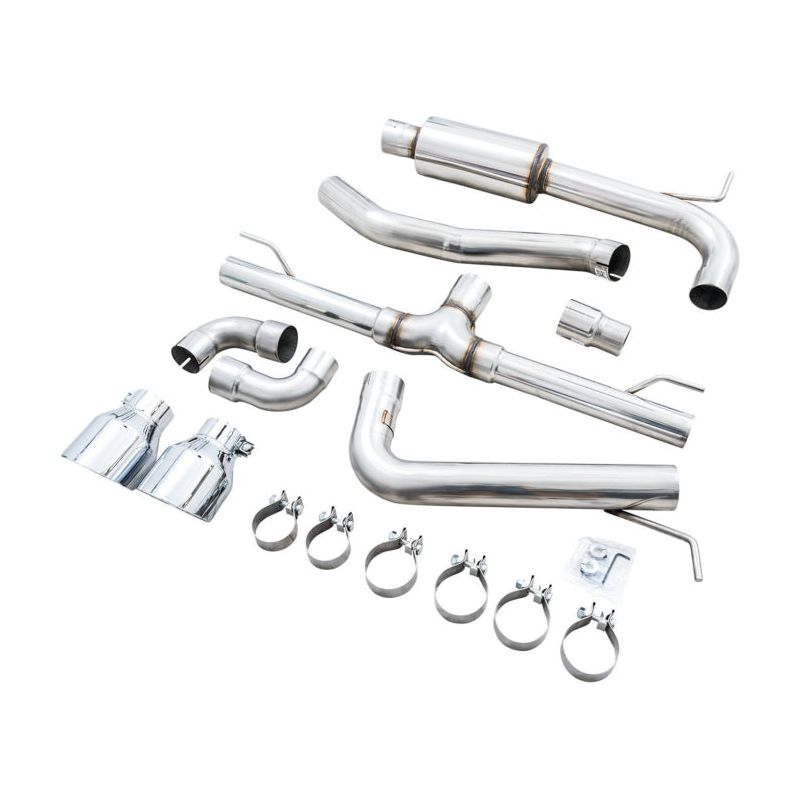 AWE 2022 VW GTI MK8 Track Edition Exhaust - Chrome Silver Tips