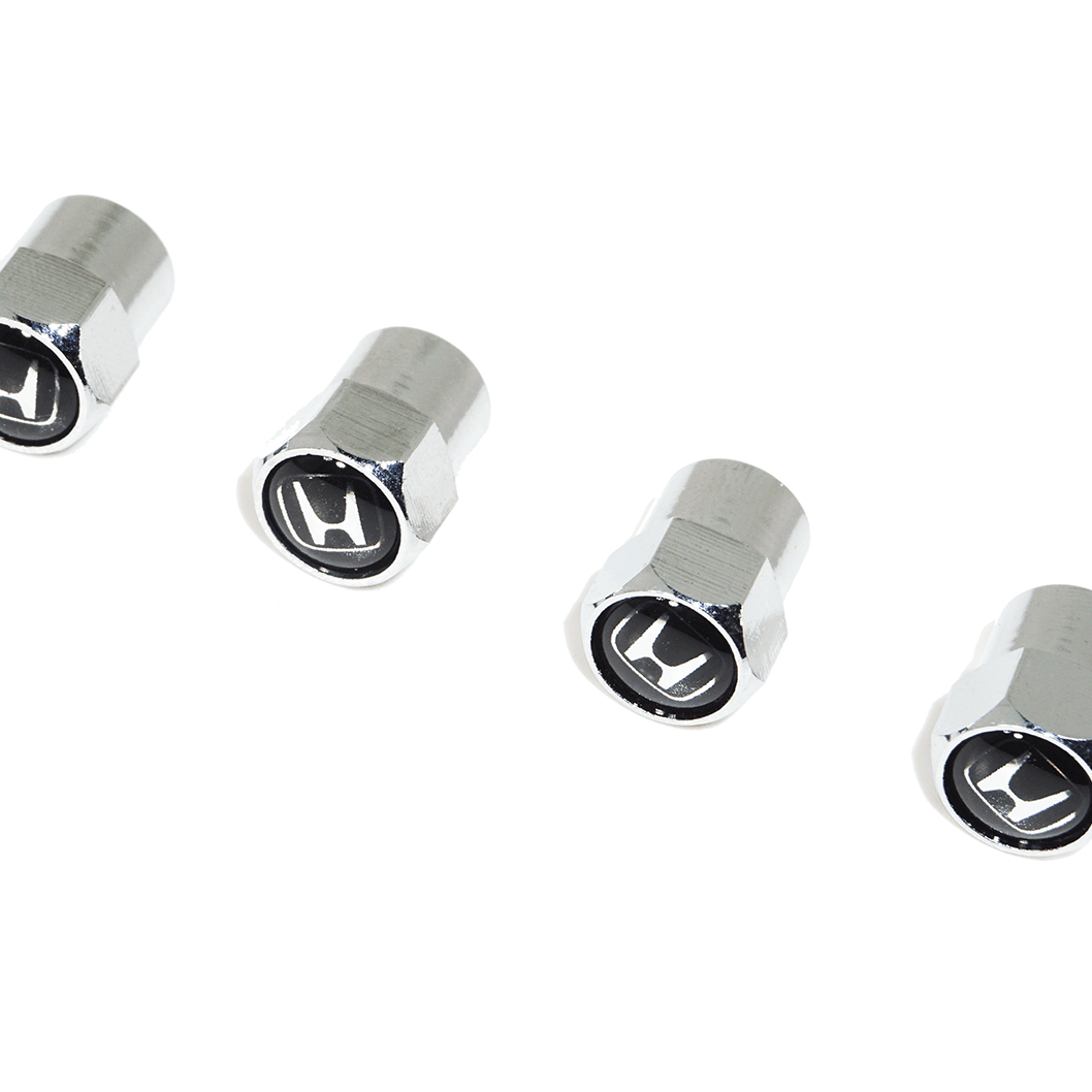 Chrome Valve Stem Tire Caps, Style: Honda