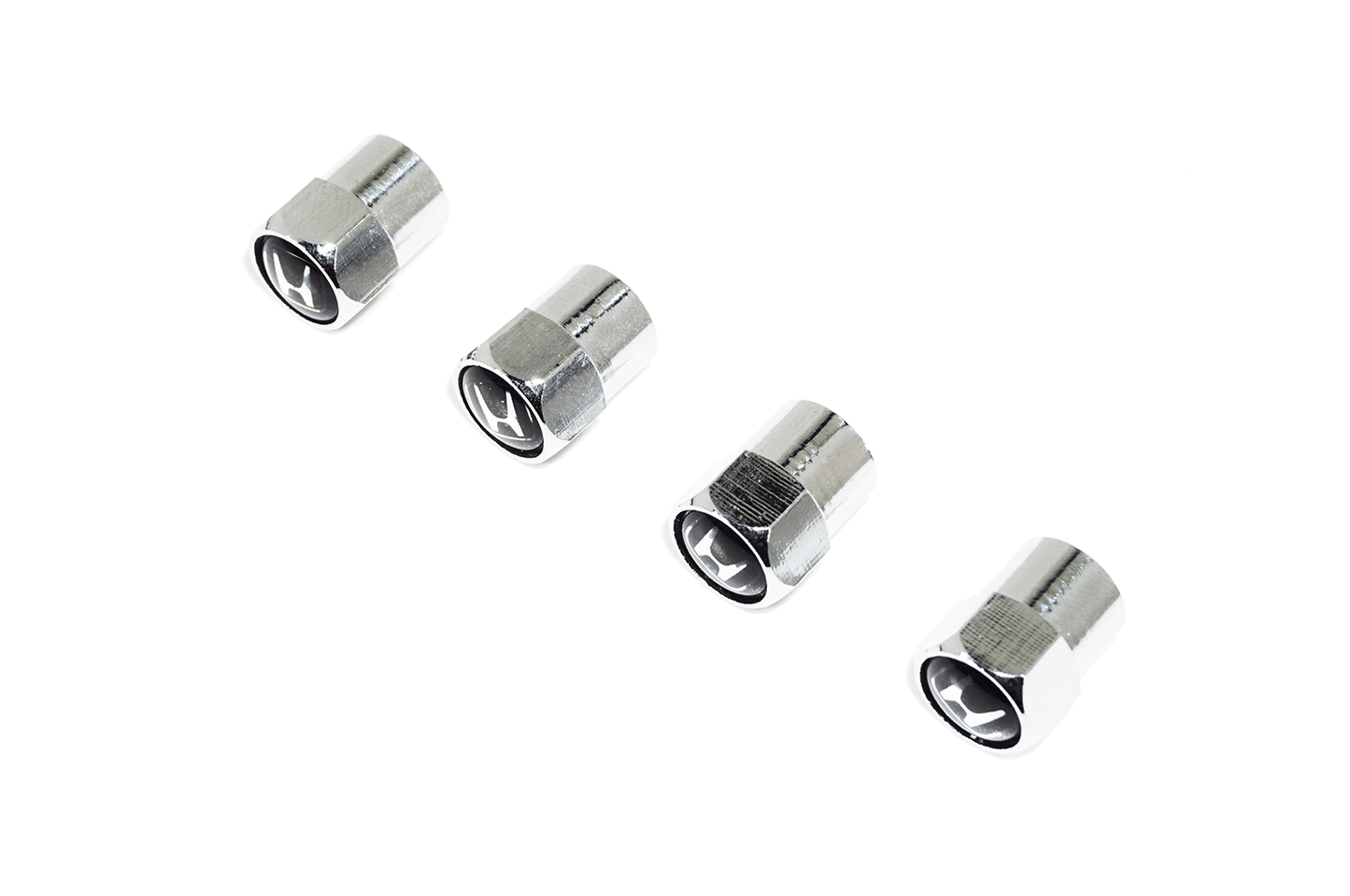 Chrome Valve Stem Tire Caps, Style: Honda