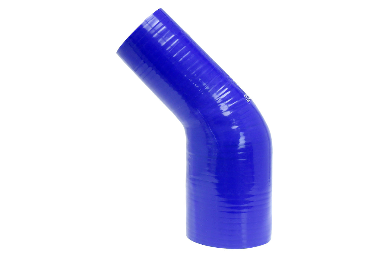 HPS 4" - 4-1/2" Silicone 45 Degree Elbow Reducer Hose, High Temperature 4-ply Reinforced, 102mm - 114mm ID
