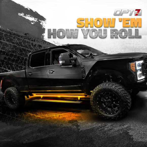 AURA LED Lighting Kit for Truck Bundle (DreamColor Underglow LED Kit - Remote Control + Tailgate Triple Light Bar + Sidekick LED Kit)