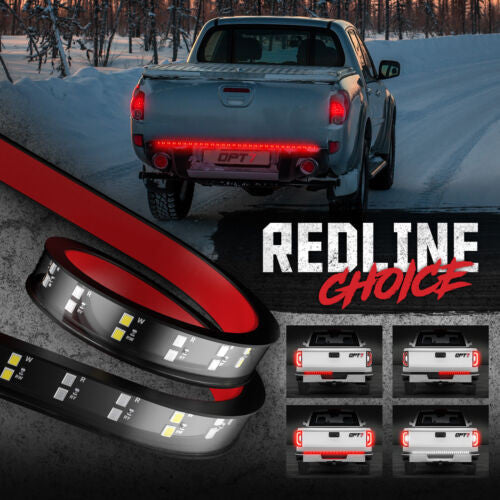 Redline Choice Double Row LED Tailgate Light Bar with Reverse Light, Brake Light & Turn Signals
