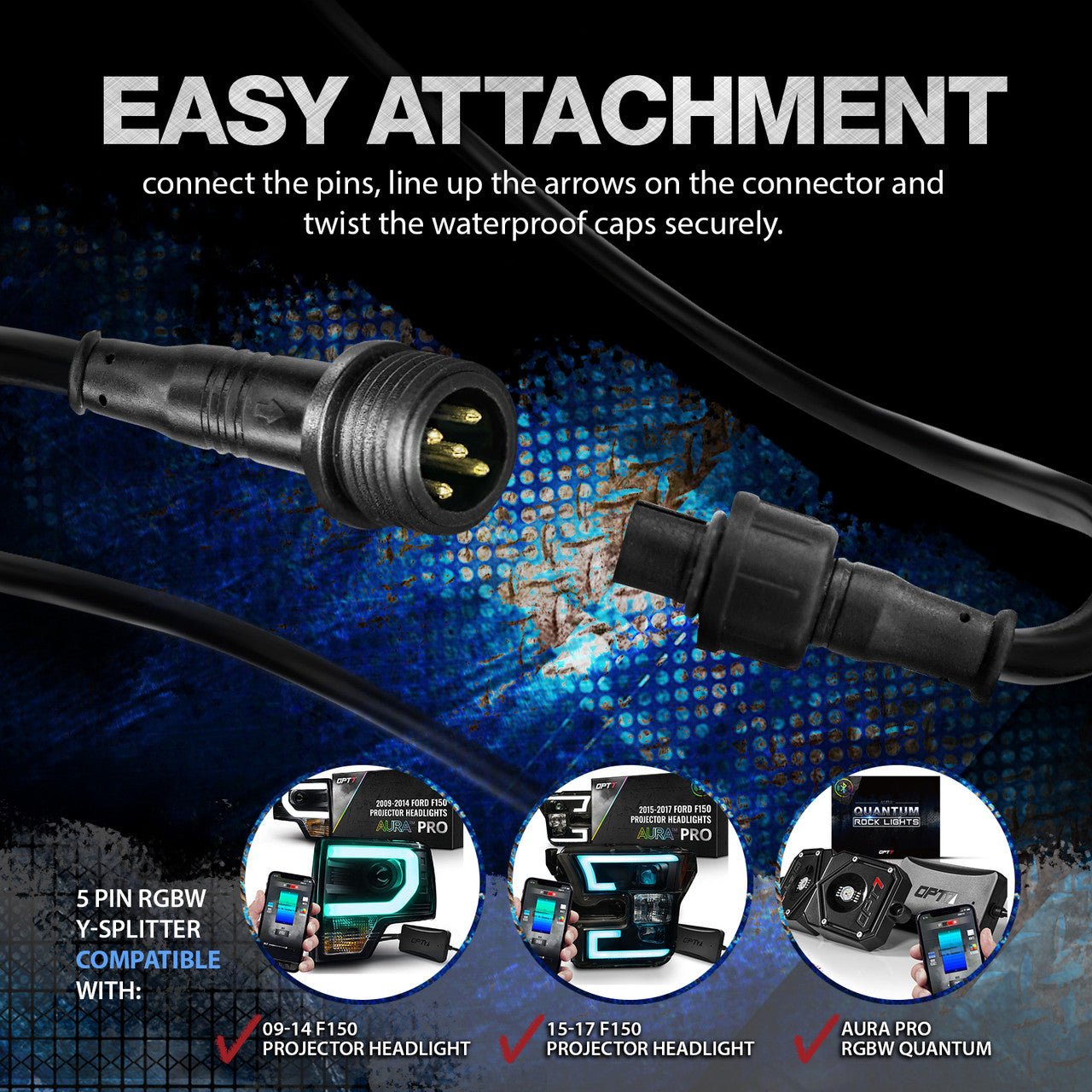 Quantum RGBW 5-Pin Single Y-Splitter