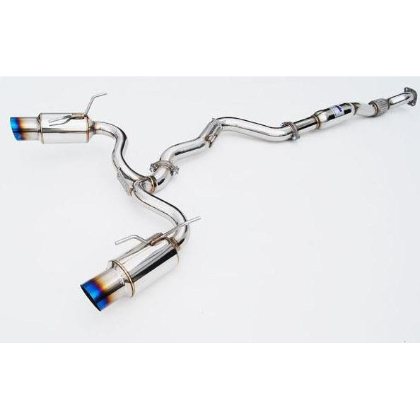Invidia 08-14 STI/ 11-14 WRX Hatchback Dual N1 Single Layer Titanium Tipped Cat Back Exhaust | HS08STIGTT