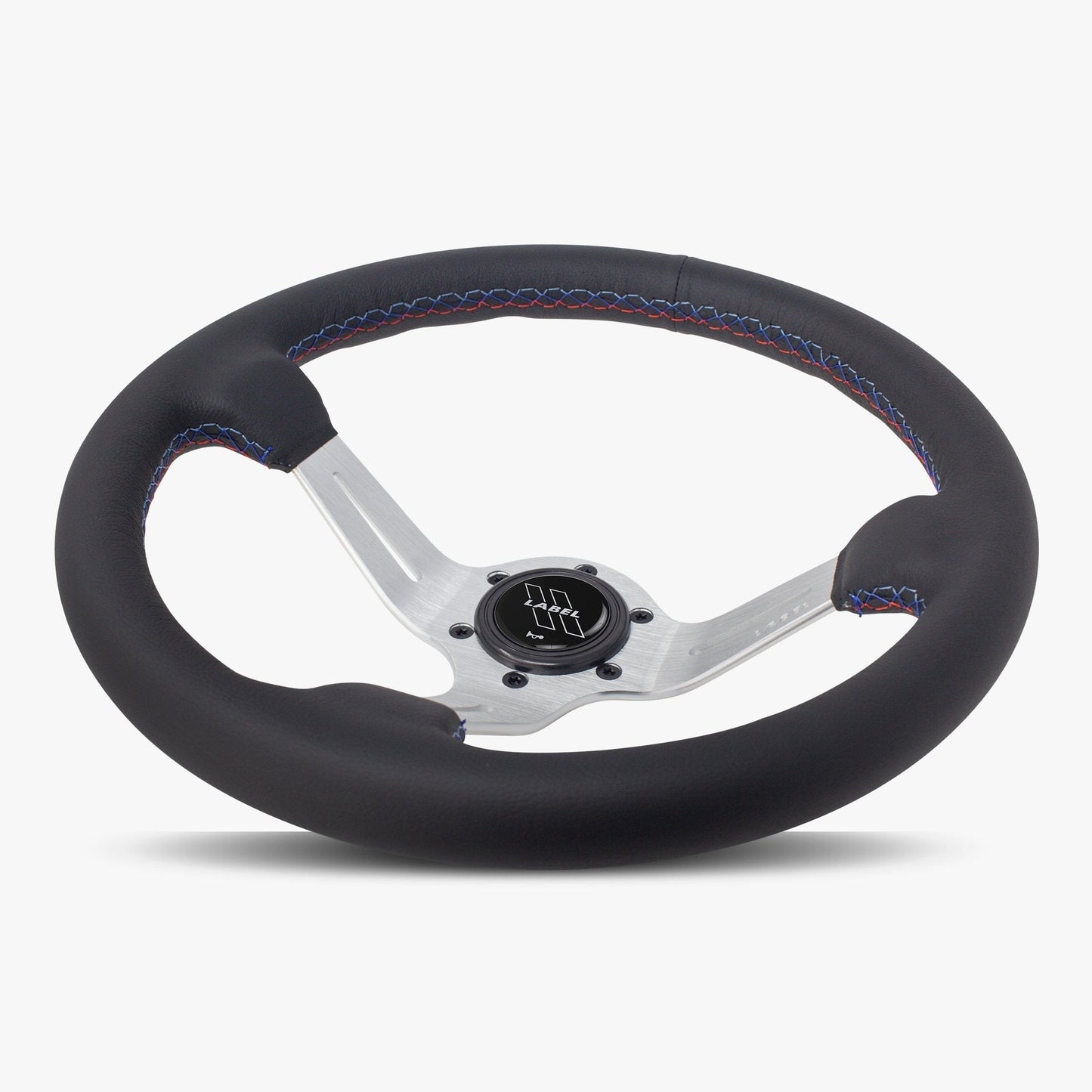 The Le Mans | Black Leather | Silver Spoke | Bavarian Stitch