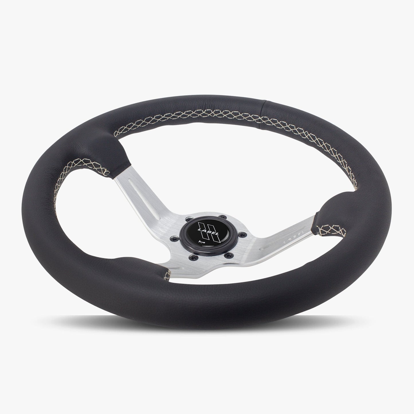 The Le Mans | Black Leather | Silver Spoke | White Stitch