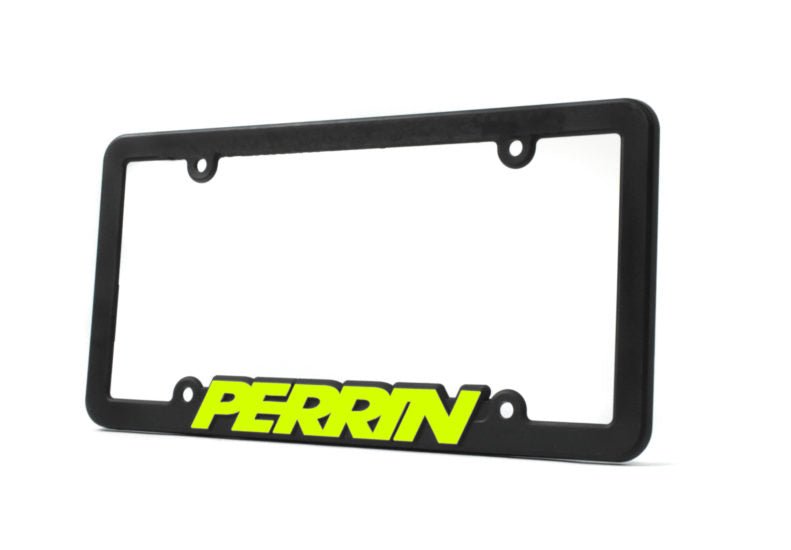 PERRIN License Plate Frame - Black w/Neon Yellow Lettering | ASM-BDY-500NY