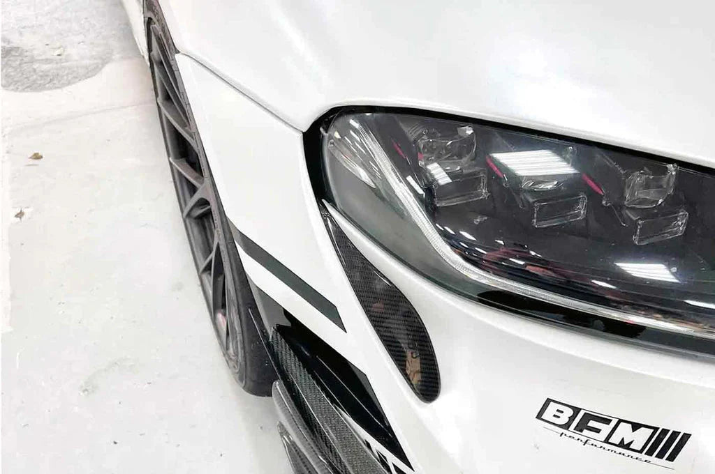 Rexpeed Dry Carbon Front Side Water Drop Garnish Covers | 2020+ Toyota GR Supra