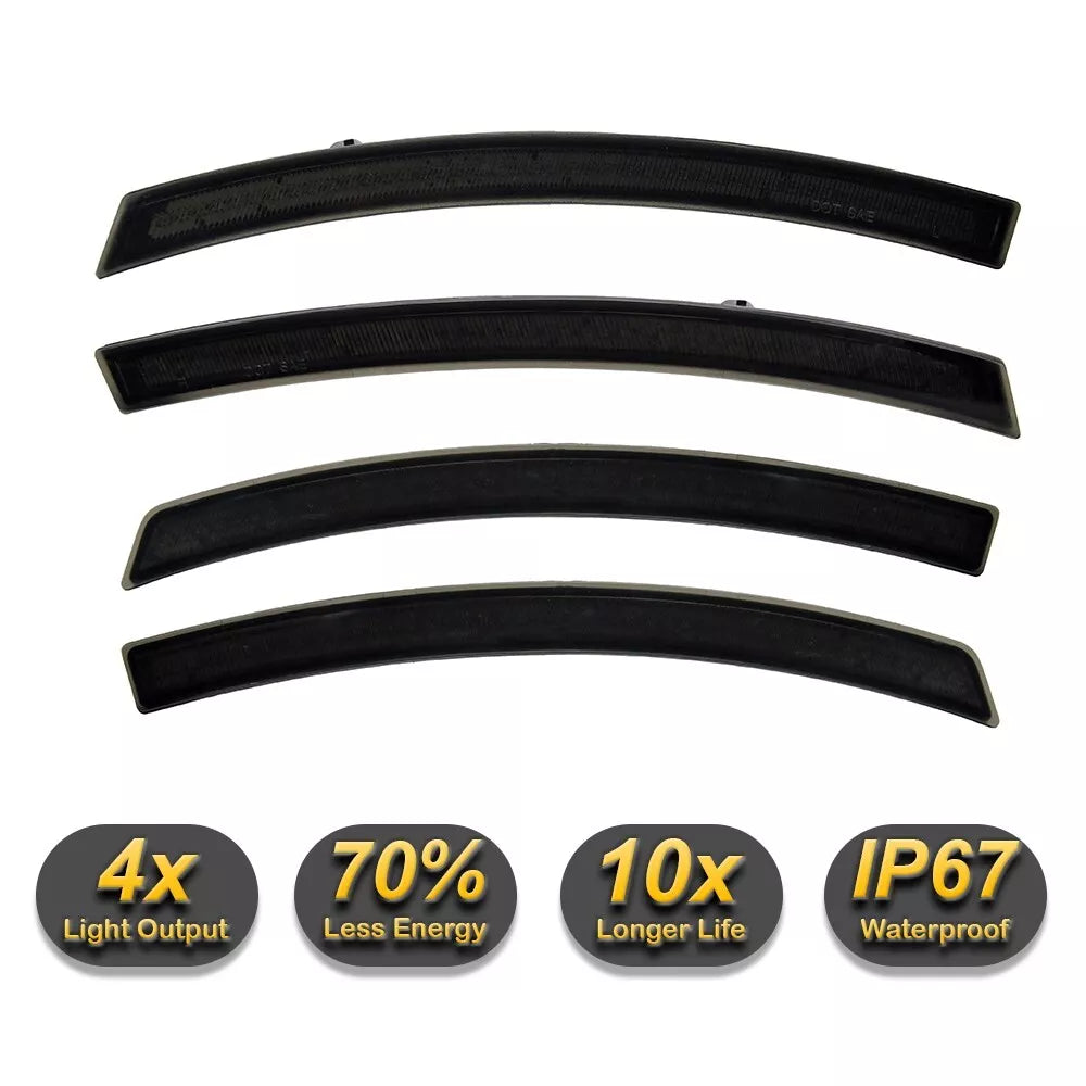 CORVETTE 14-19 FRONT/REAR SMOKED LED SIDE MARKERS