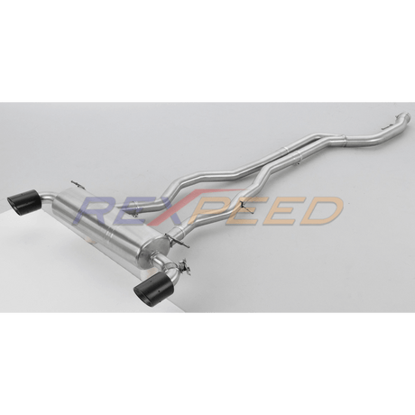 Supra 2020+ Stainless Steel Front + Mid Pipe / Muffler / Dry Carbon Tips