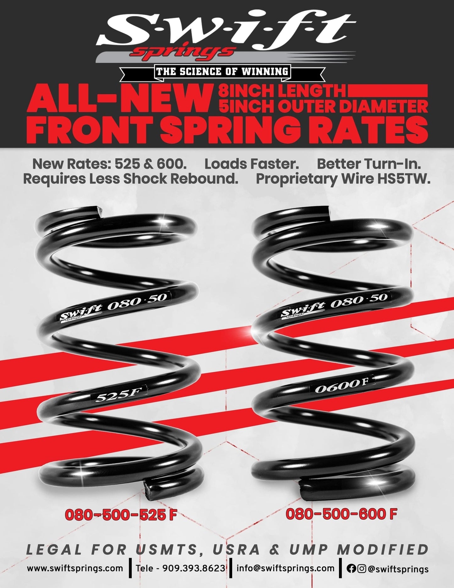 Swift Springs Standard Conventional Front Spring - OD: 5" / Length: 8"