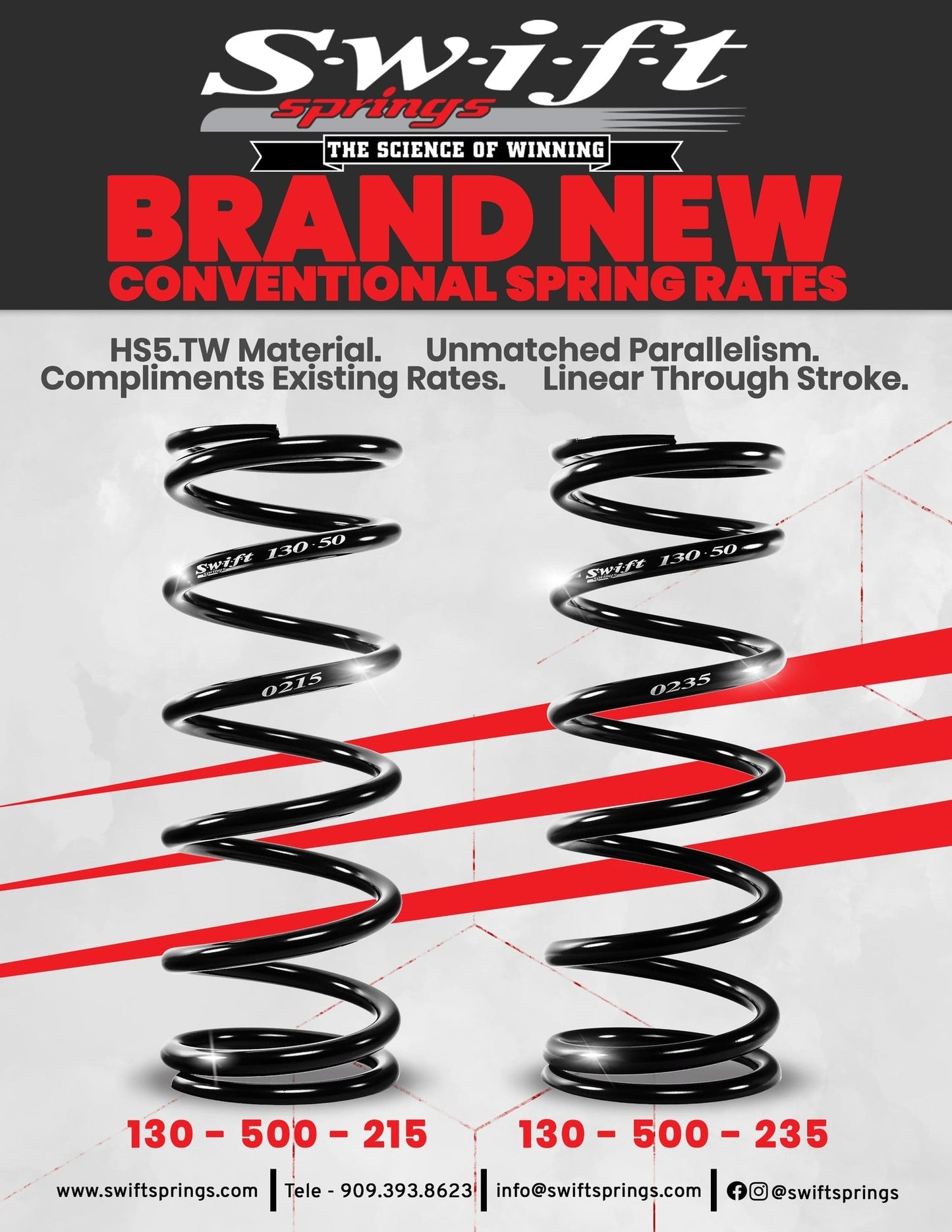 Swift Springs Standard Conventional Springs - OD: 5" / Length: 13"