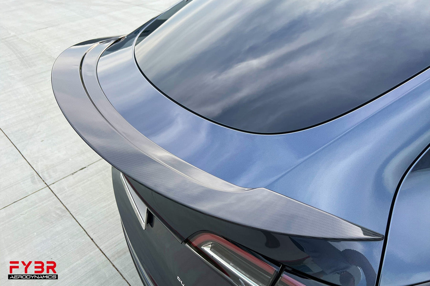 Tesla Model Y AGX Genuine Dry Carbon Fiber Trunk Spoiler | FYBR Aerodynamics