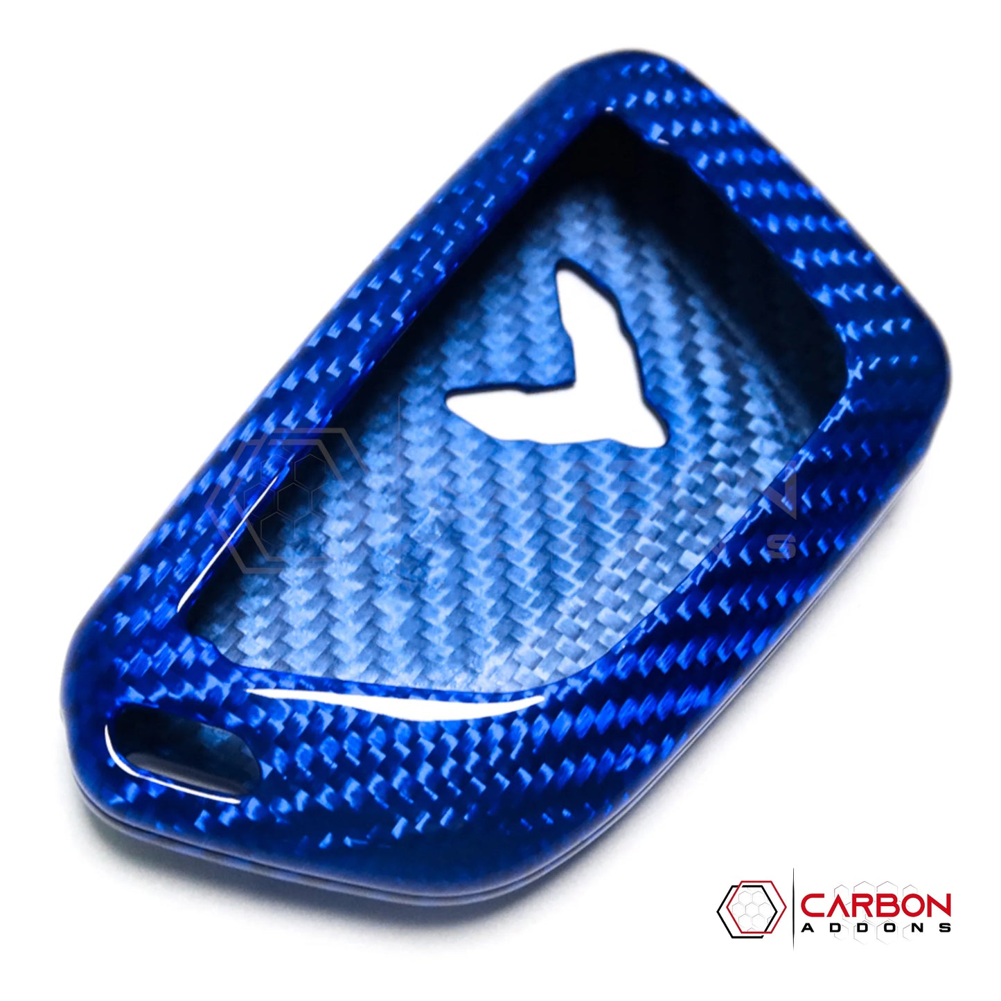 C8 CORVETTE CARBON FIBER KEY COVER - BLACK, RED, BLUE OR FORGE CARBON