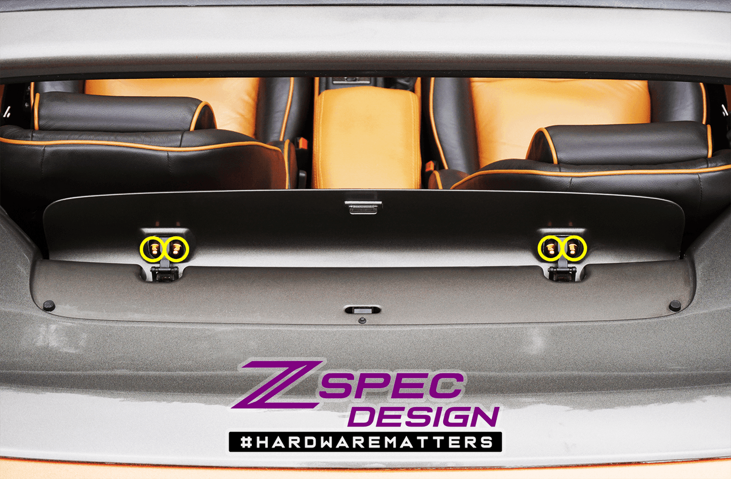ZSPEC Wind Deflector Fastener Kit for '93-96 Nissan 300zx Convertible, Titanium