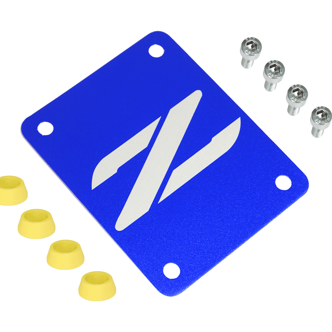 ZSPEC Blue PTU Holes Cover Plate for Z32 300zx, Billet