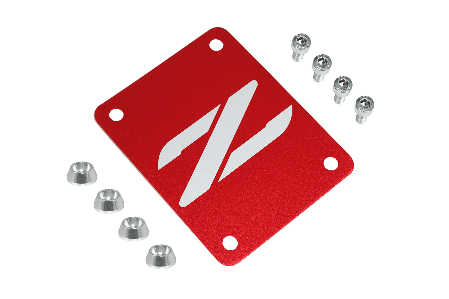 ZSPEC Red PTU Holes Cover Plate for Z32 300zx, Billet