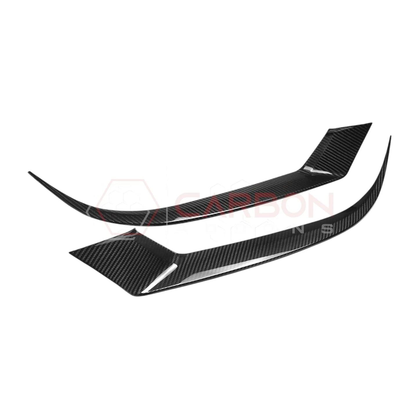 2024+ S650 Mustang Ecoboost Hard Carbon Fiber Headlight Lower Eyelid Covers