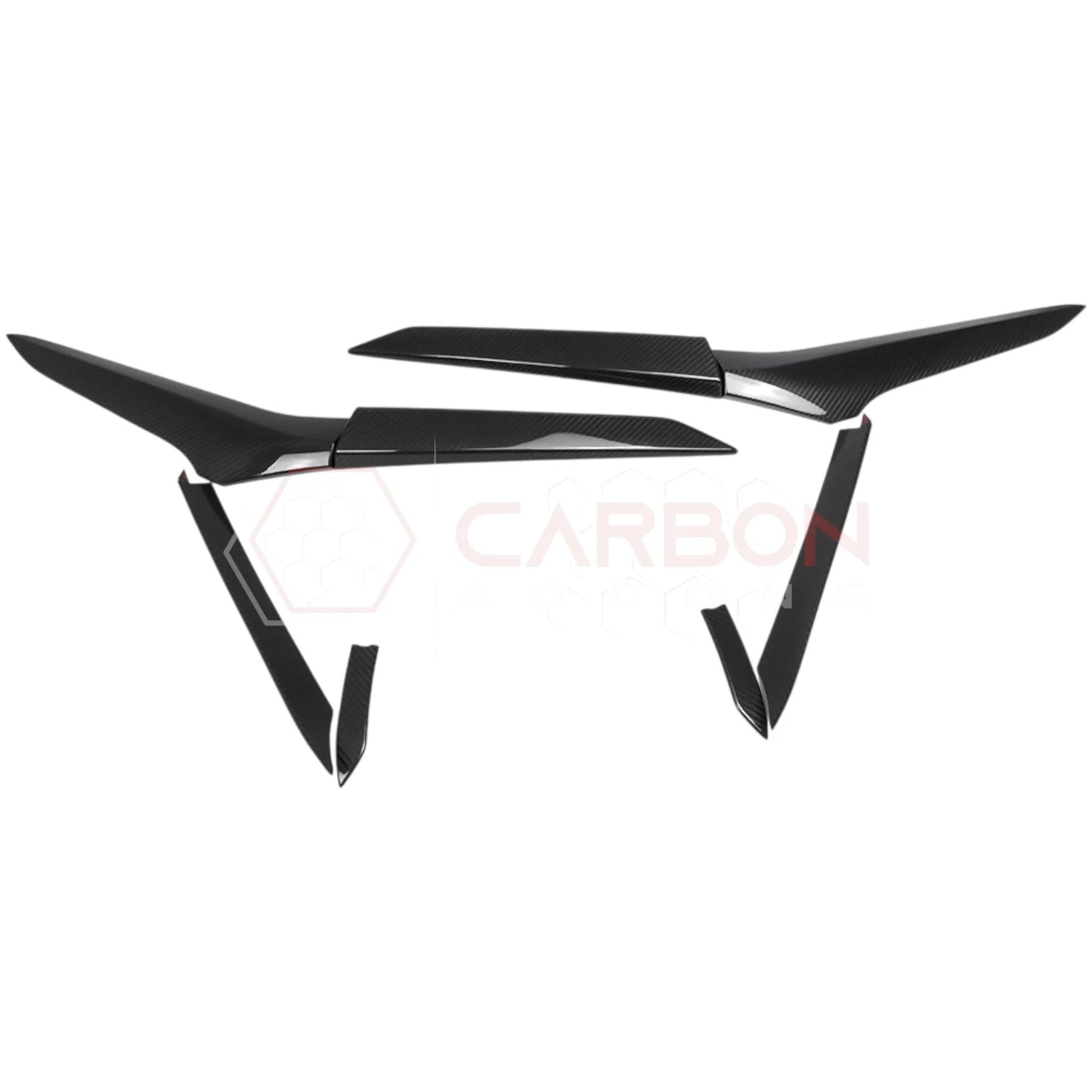 C8 Corvette Z06/ERay Carbon Fiber Side Scoop Boomerang Trim Covers