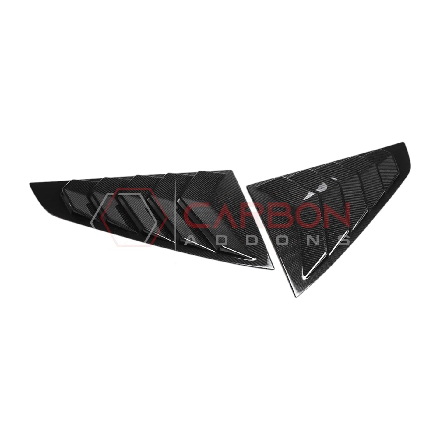 2024+ S650 Mustang Real Carbon Fiber Rear Quarter Window Louvers
