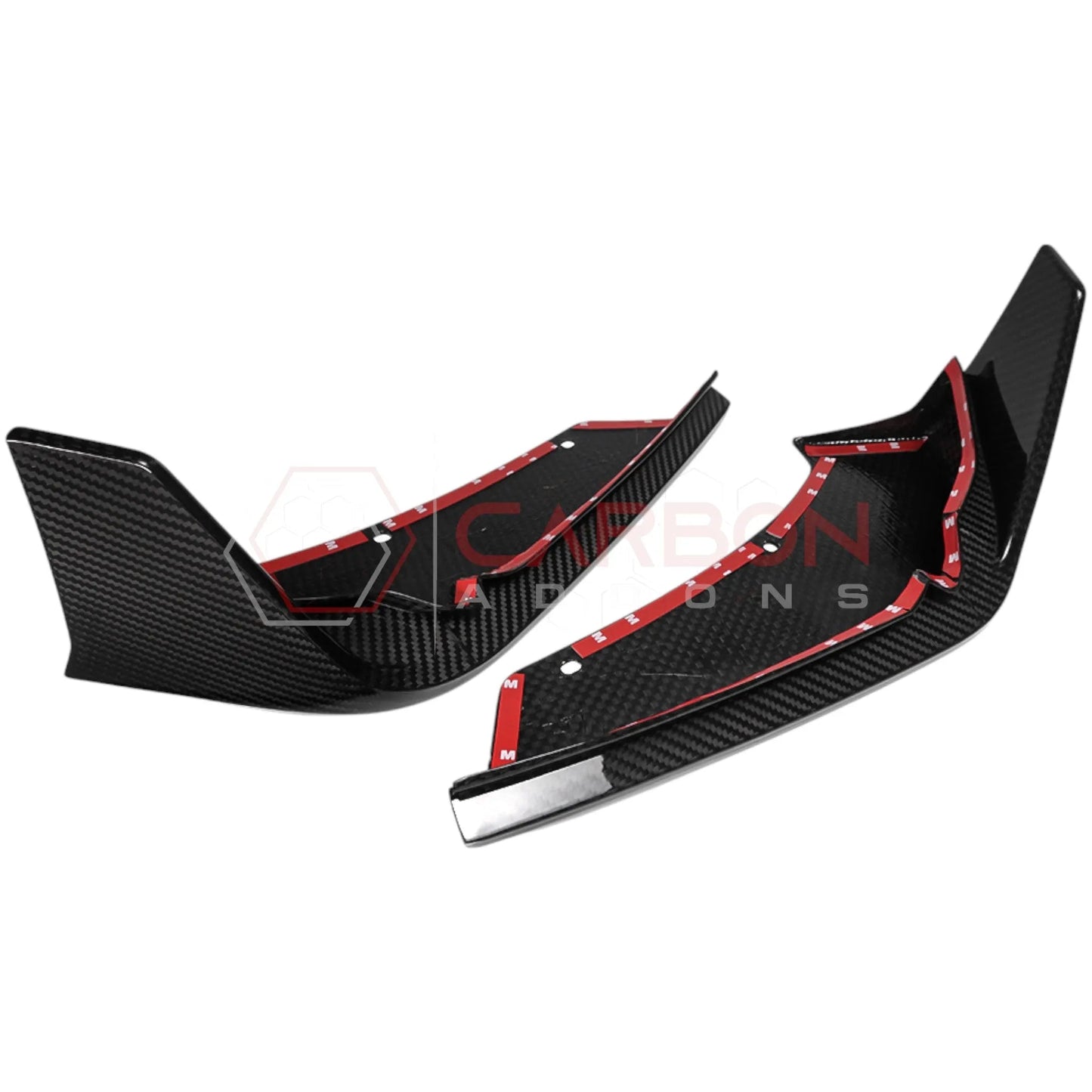 C8 Corvette Carbon Fiber Rear Bumper Corner Winglet Addons