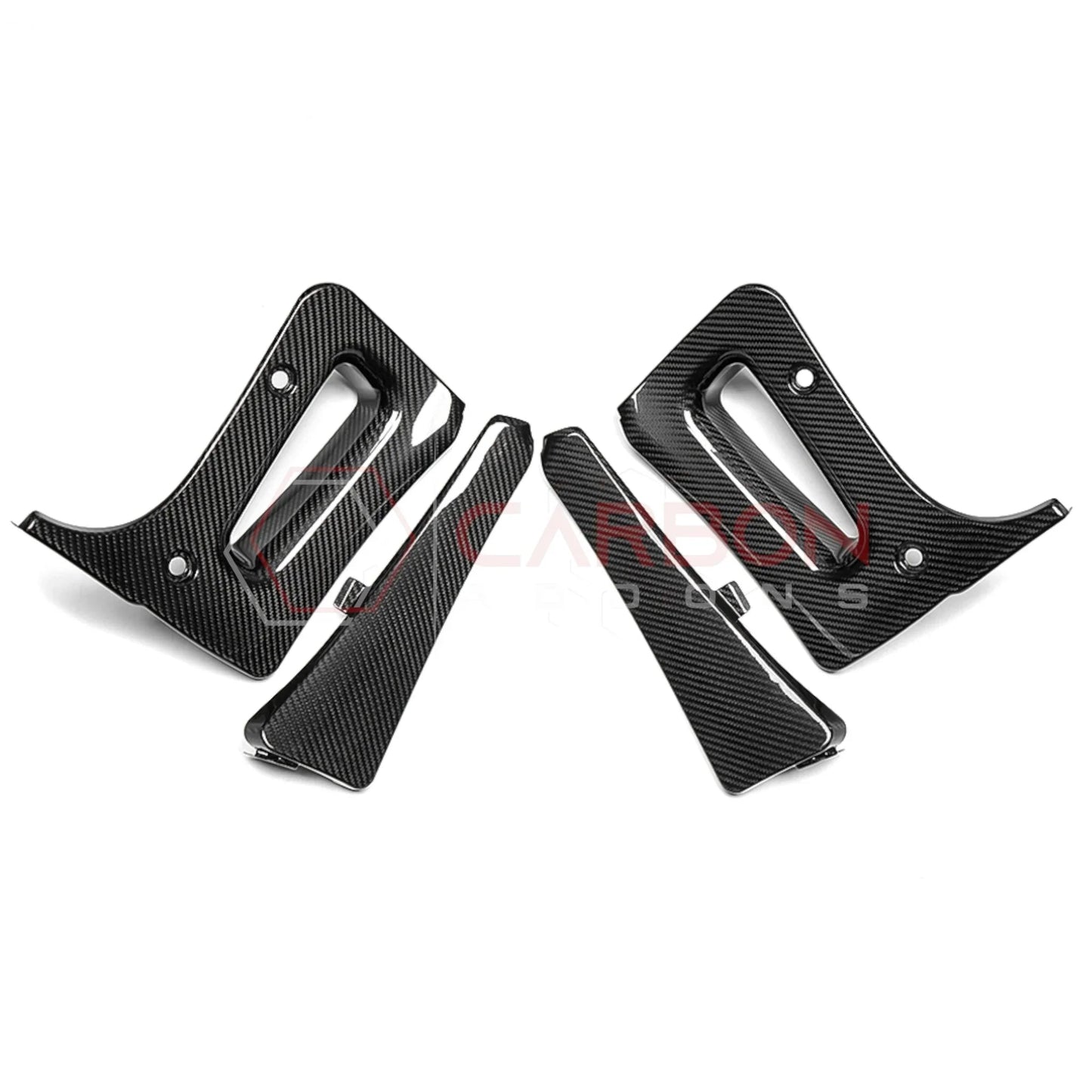 C8 Corvette Z06 & E-Ray 2022-2025 Extended Splash Guards | 4pcs Real Carbon Fiber Mud Flaps Set