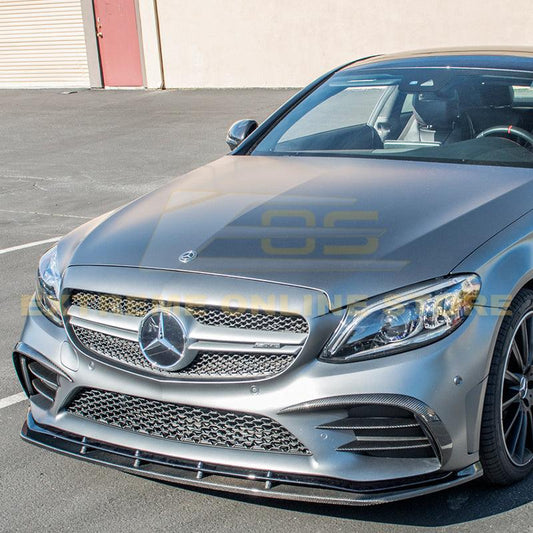 2019-Up Mercedes-Benz C-Class Carbon Fiber Front Splitter Lip