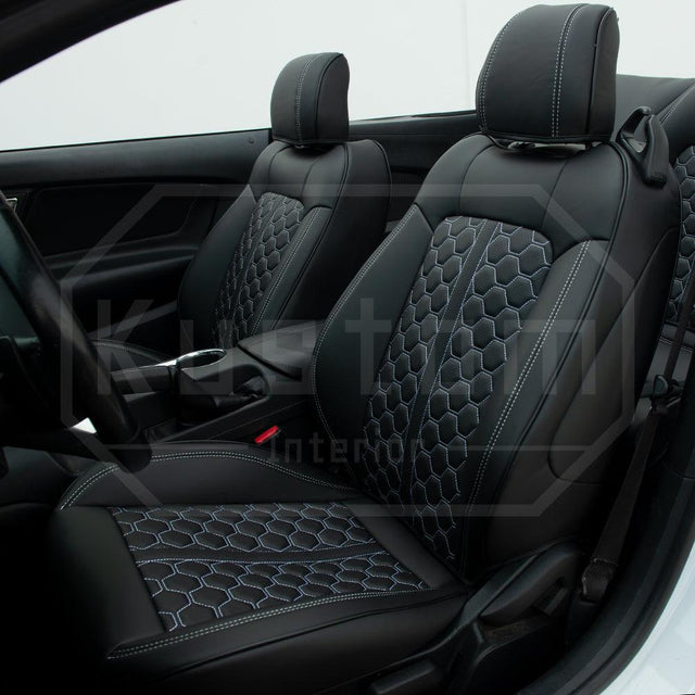 2015-Up Ford Mustang Convertible Custom Leather Seat Covers