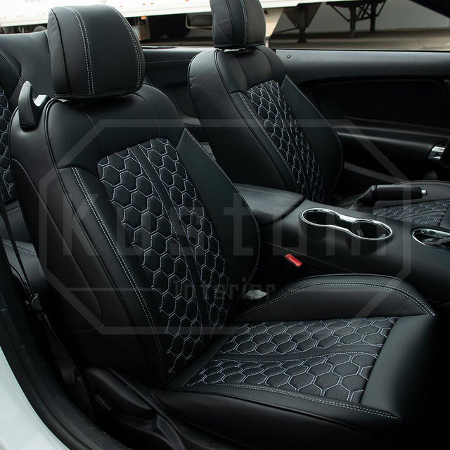 2015-Up Ford Mustang Convertible Custom Leather Seat Covers