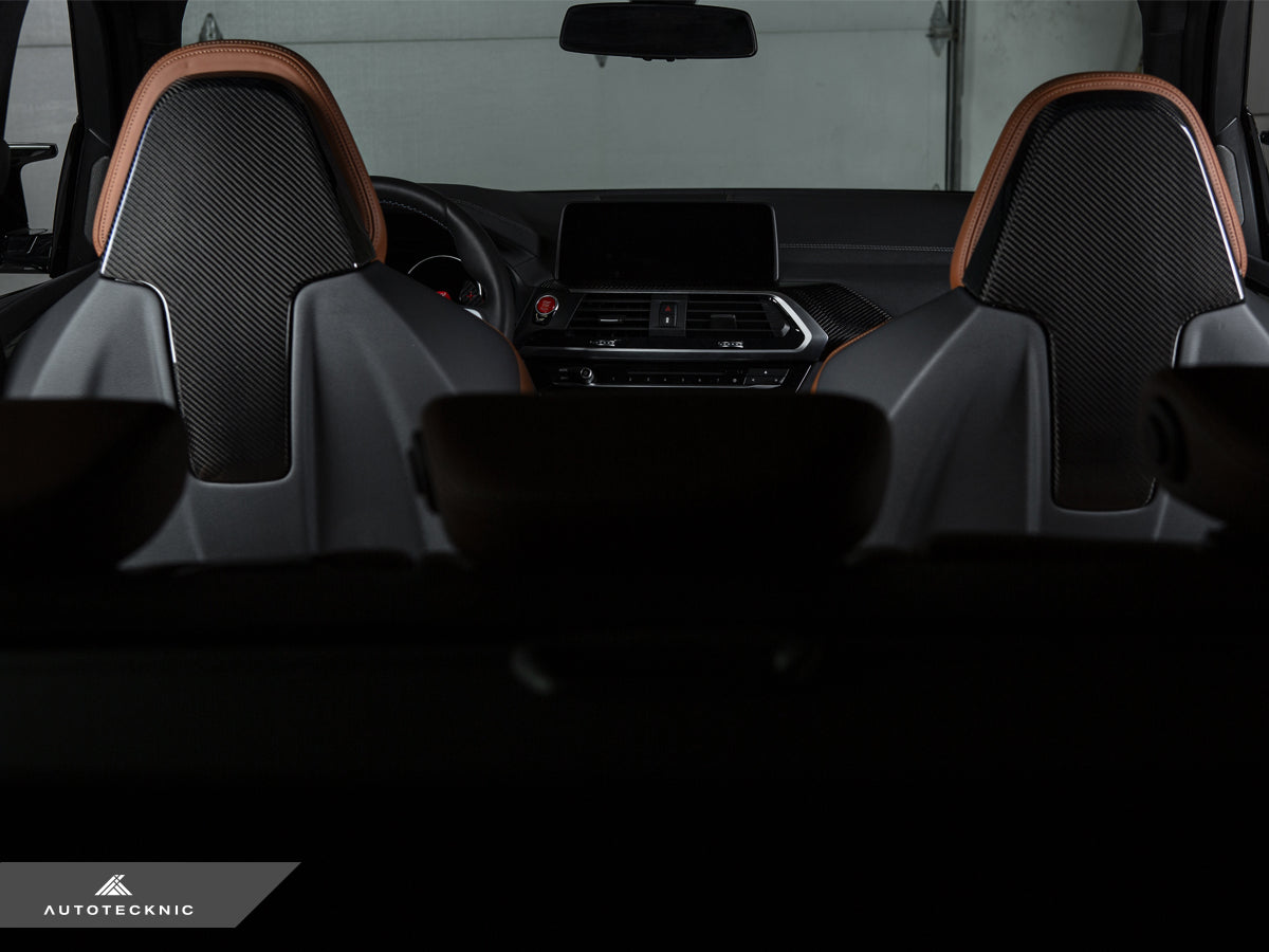 AutoTecknic Dry Carbon Seat Back Cover Set - F97 X3M | F98 X4M