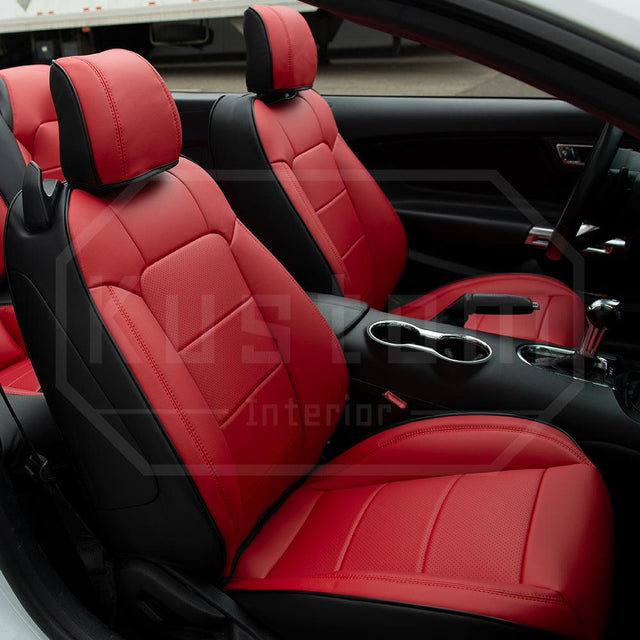 2015-Up Ford Mustang Convertible Custom Leather Seat Covers