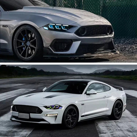 2018-2023 RGB Ford Mustang Headlights S650 Style