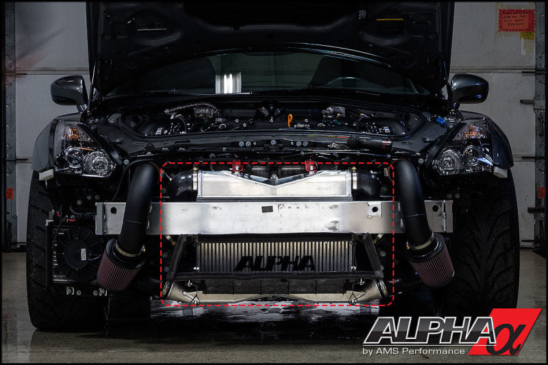 AMS Performance 2012+ Nissan GT-R Alpha Race Front Mount Intercooler w/Logo ALP.07.09.0008-3